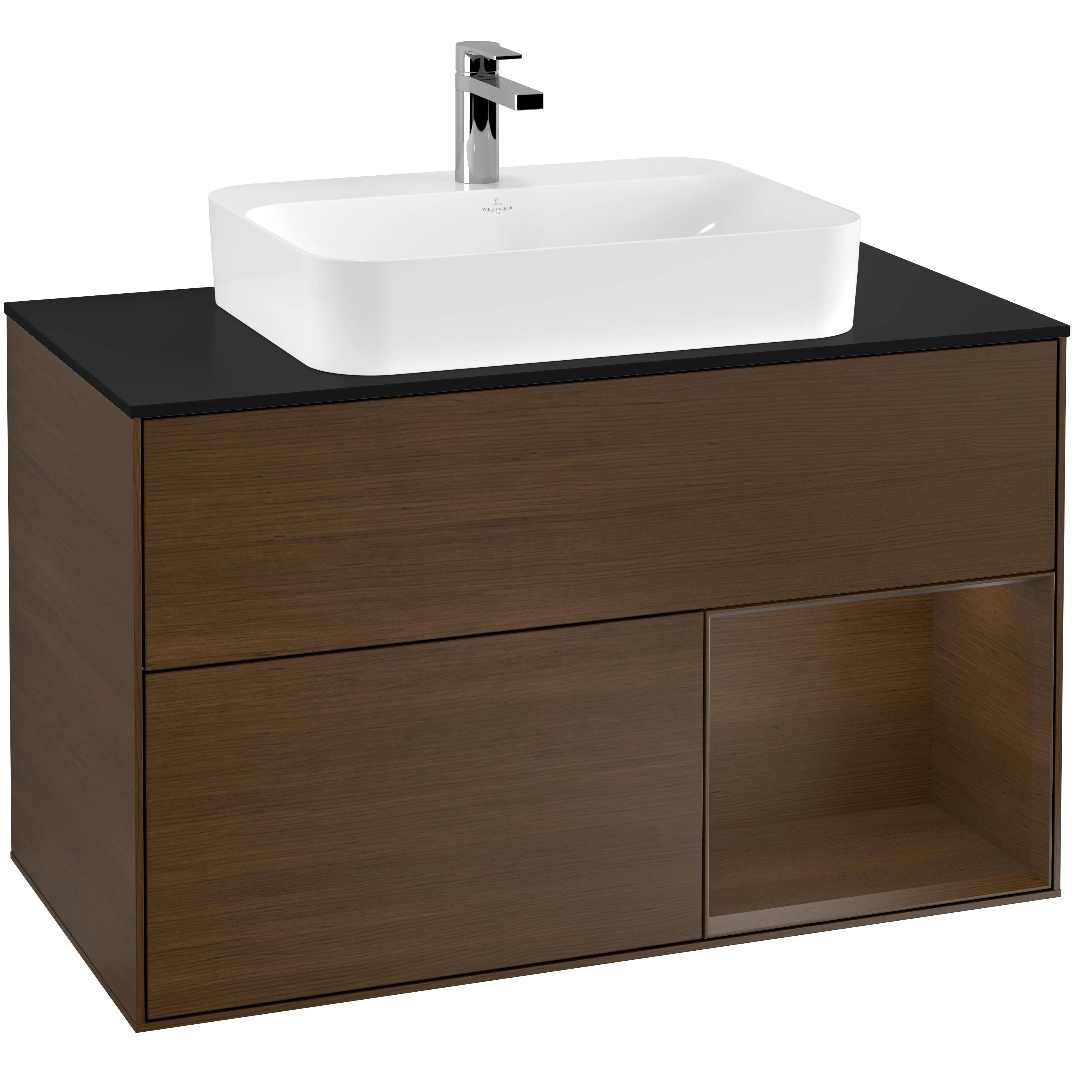 Tvättställsskåp Villeroy & Boch Finion med 2 Lådor Hylla och Bänkskiva för Ytmonterat Tvättställ