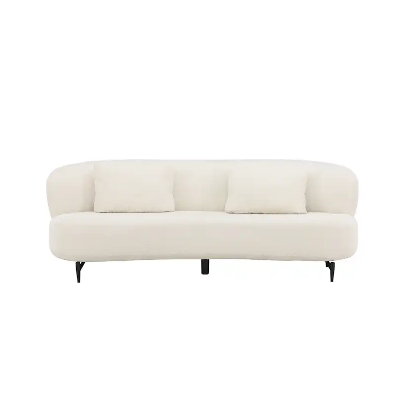 3-sitssoffa Venture Home Luna Boucle Vit