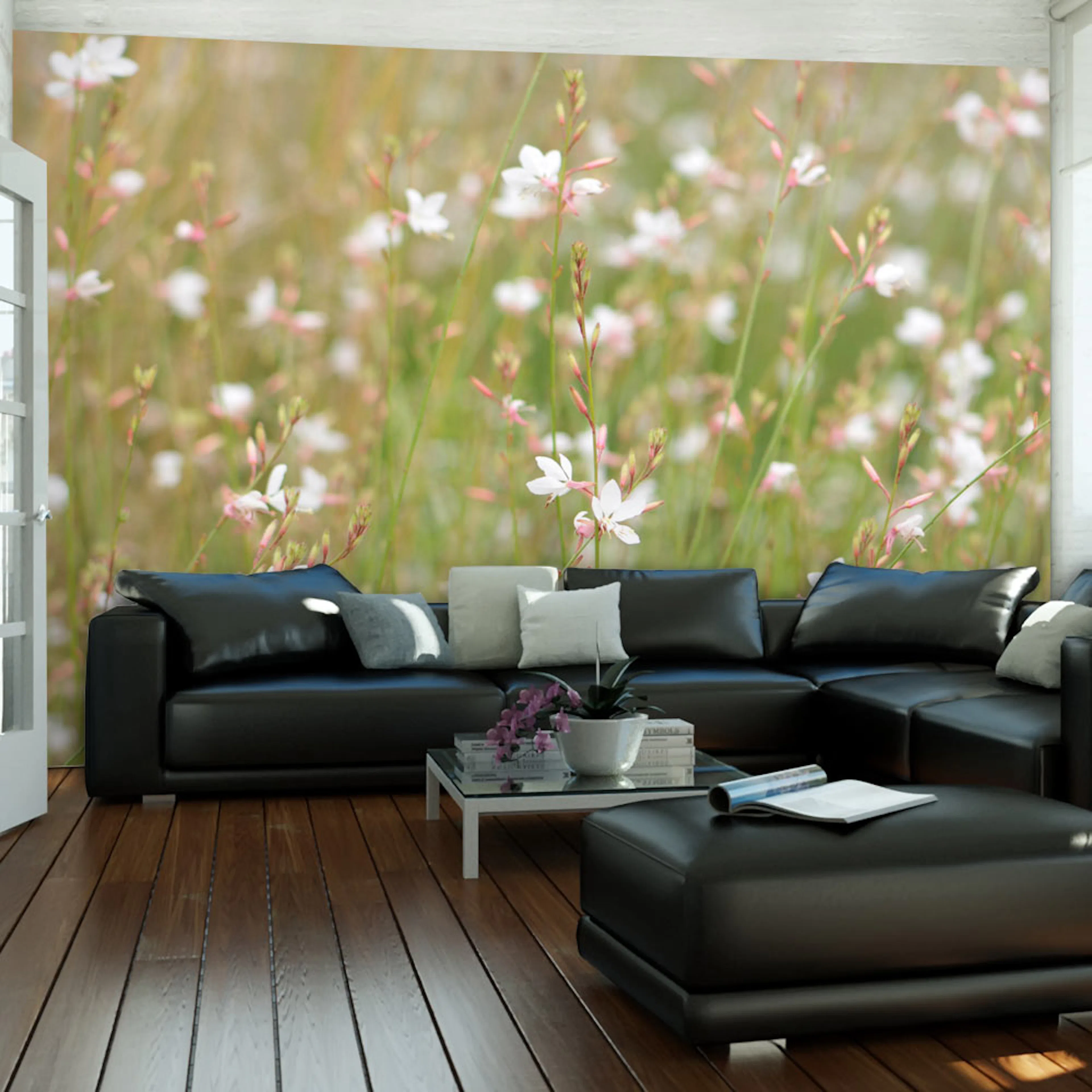 Fototapet Arkiio Vita Känsliga Blommor