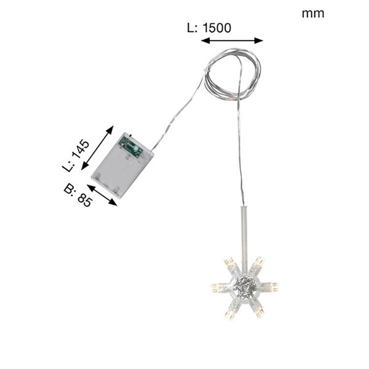 LED-Ljusslinga Star Trading Lighty AA-Batterier