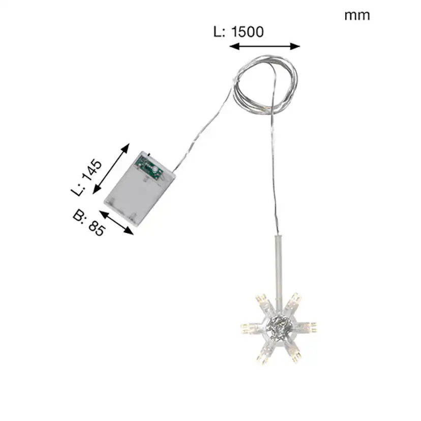 LED-Ljusslinga Star Trading Lighty AA-Batterier