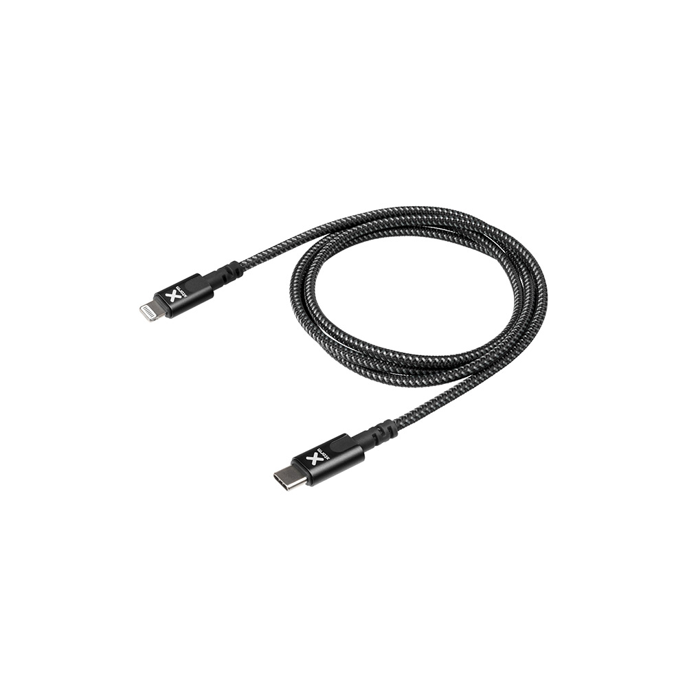 Premium USB-C / Lightning Kabel 1m Svart Svart