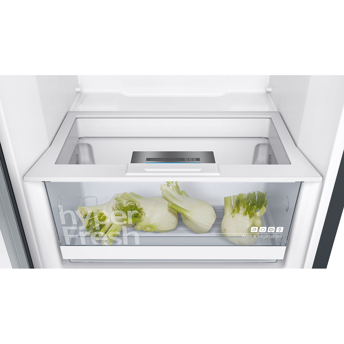 Fristående Kylskåp Siemens KS36VVXDP iQ300 Black Steel med LED-belysning