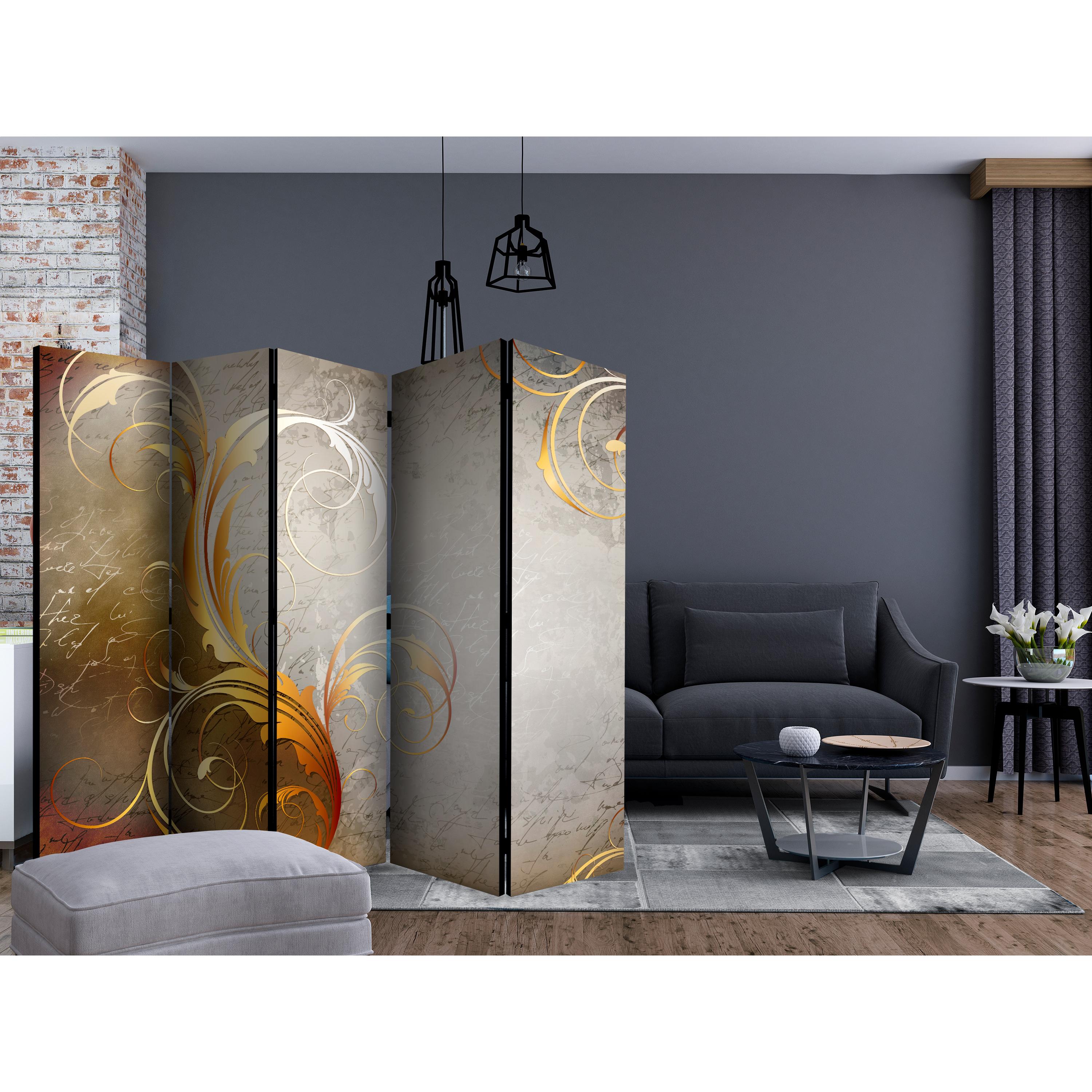 Rumsavdelare Skärmvägg Arkiio Gold Letters II 225x172 cm