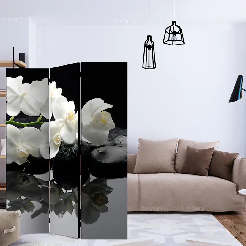 Rumsavdelare Skärmvägg Arkiio Spa Stones And Orchid 135x172 cm