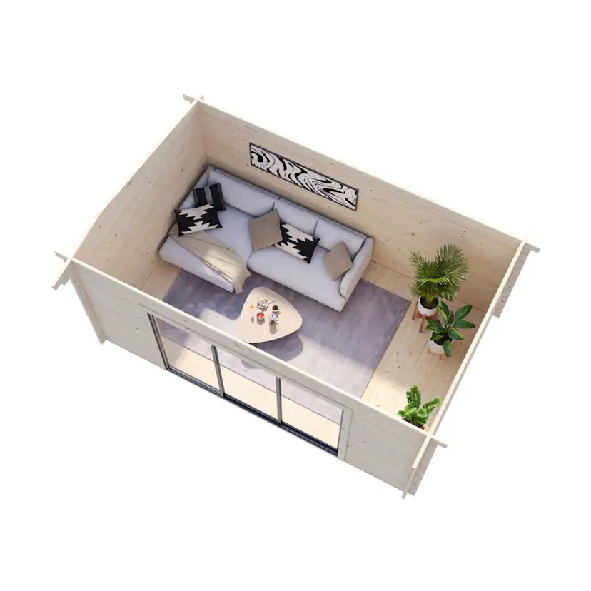 Stuga Palmako Ines 14,4 m2 (inv. 13,7 m2)