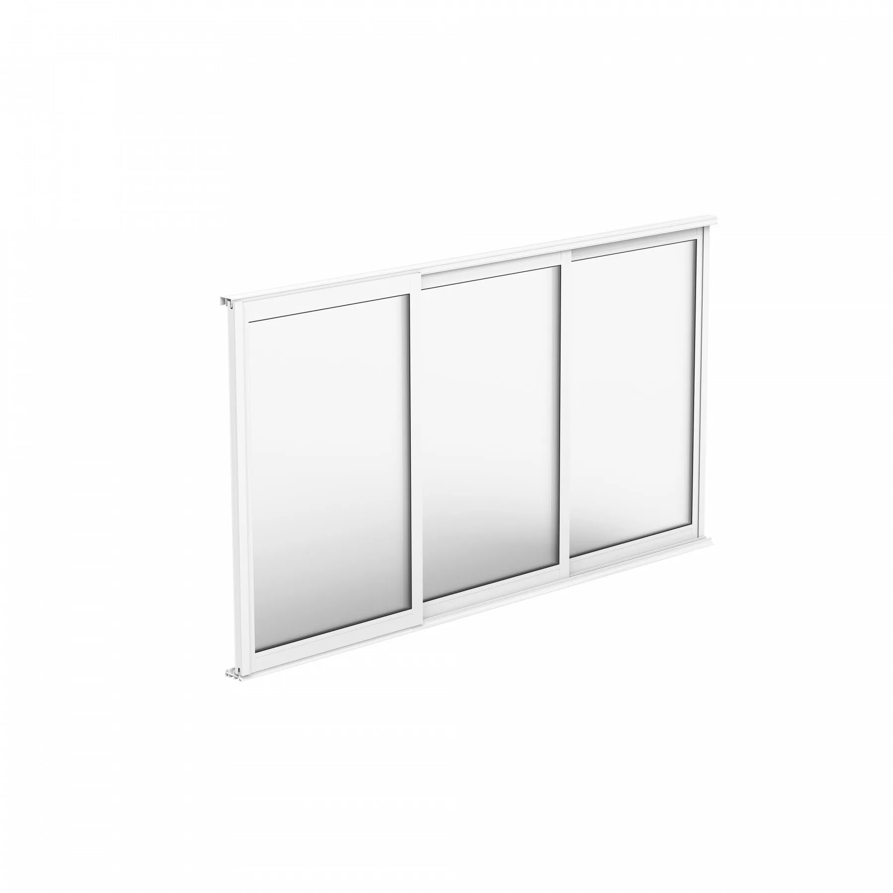 Primolux Skjutparti Vit 3 Fönster B= 3110 H= 1190 Sommar, B: 3110 mm