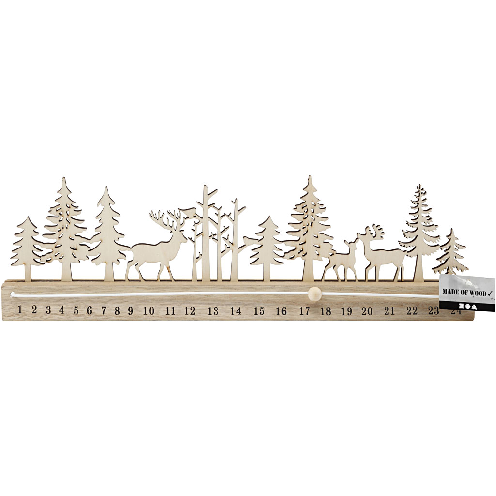 Julkalender Creativ Company 12x40x3,6 cm