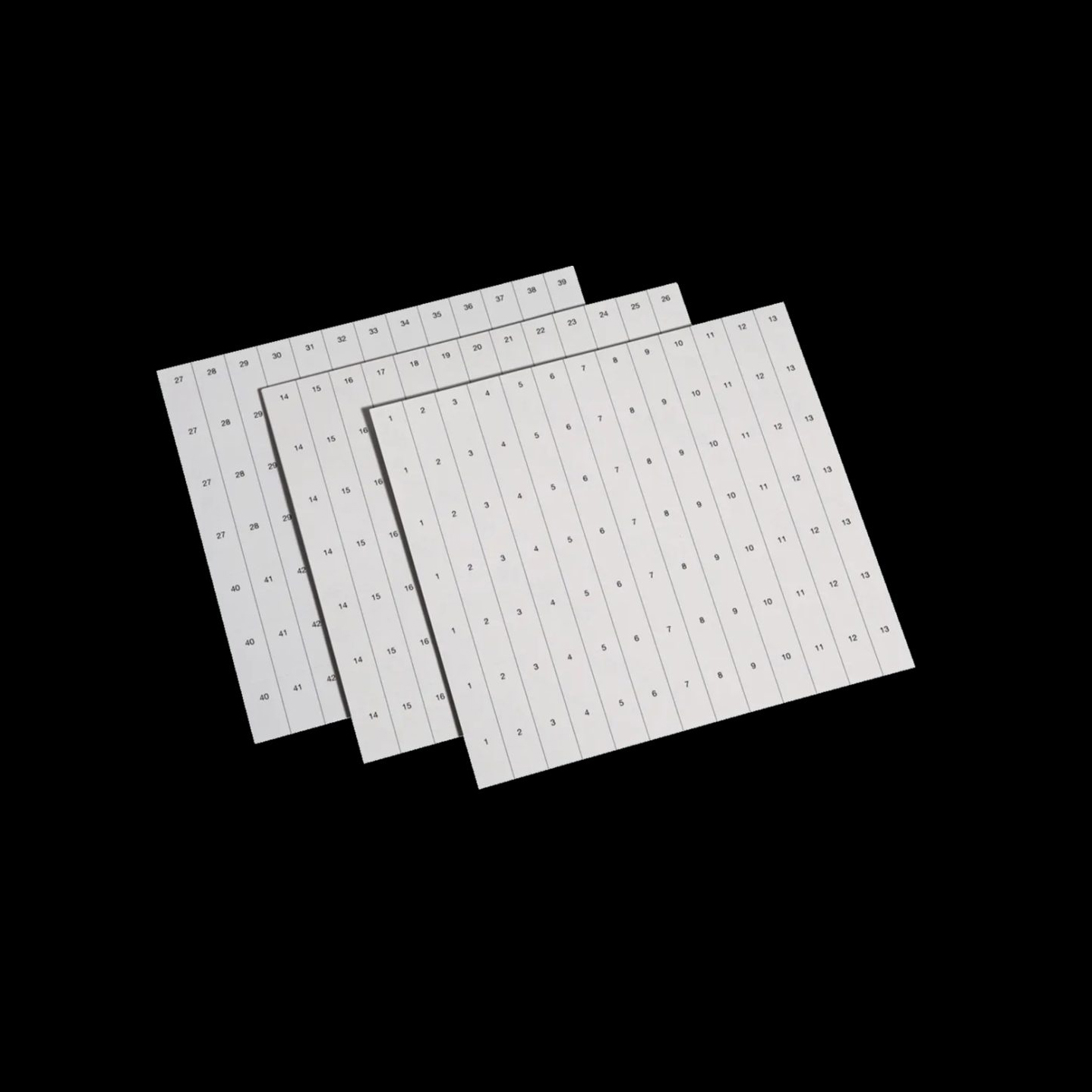 Märkremsa Hager till Gamma-kapsling 13 Moduler Bred för 1-52 Moduler