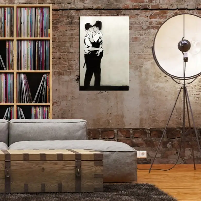 Tavla Arkiio Kissing Coppers By Banksy