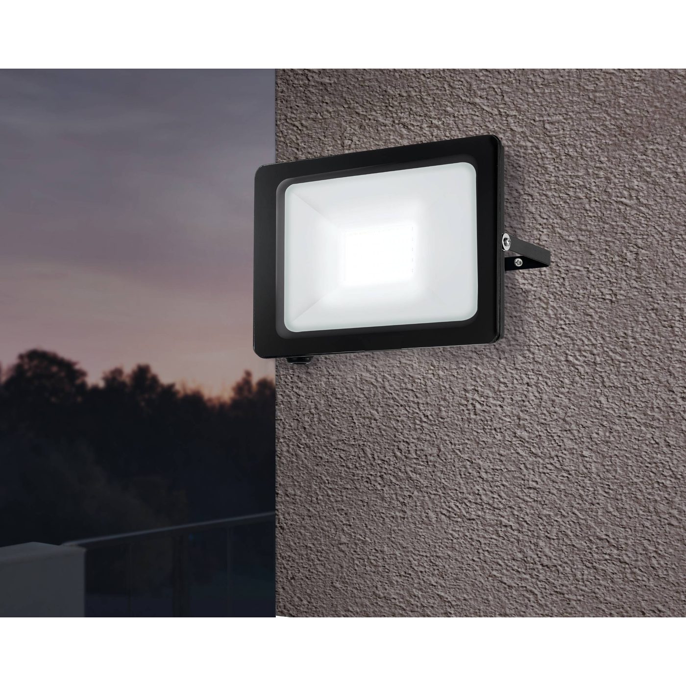 Väggstrålkastare Utebelysning Eglo Faedo 3 102W, Svart