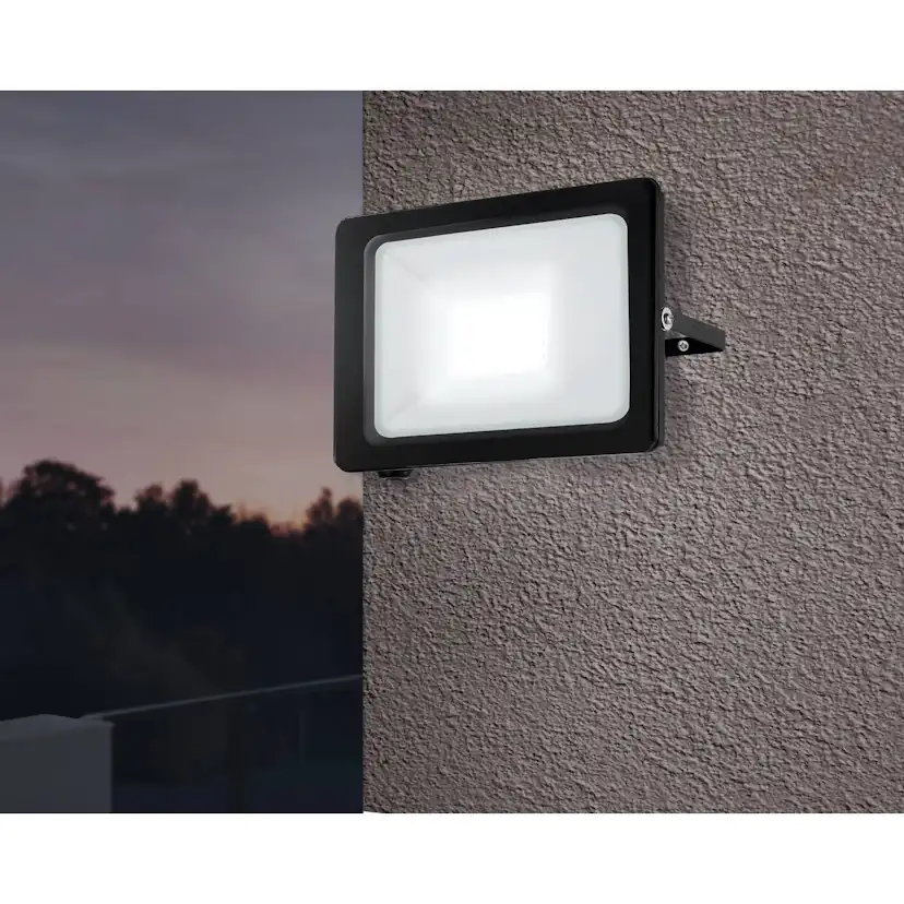 Väggstrålkastare Utebelysning Eglo Faedo 3 102W, Svart