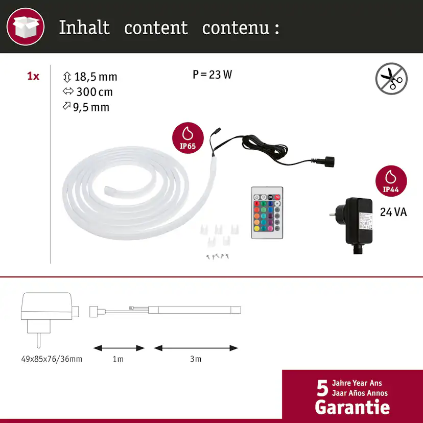 LED-strip Paulmann SimpLED Belagd Outdoor Komplett set IP65