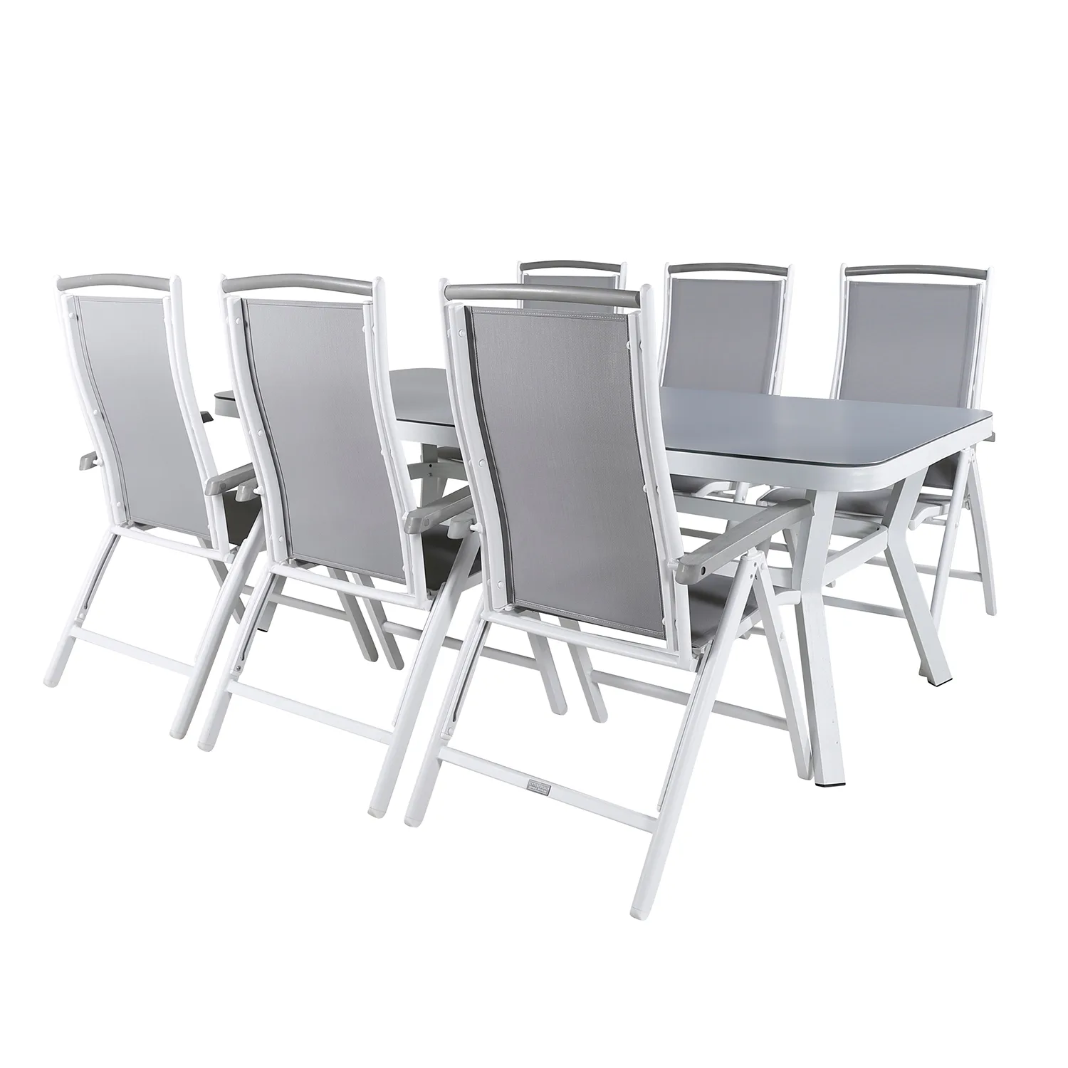 Matgrupp Utomhus Venture Home Virya 160x90 cm med 6 Albany Trädgårdsstolar
