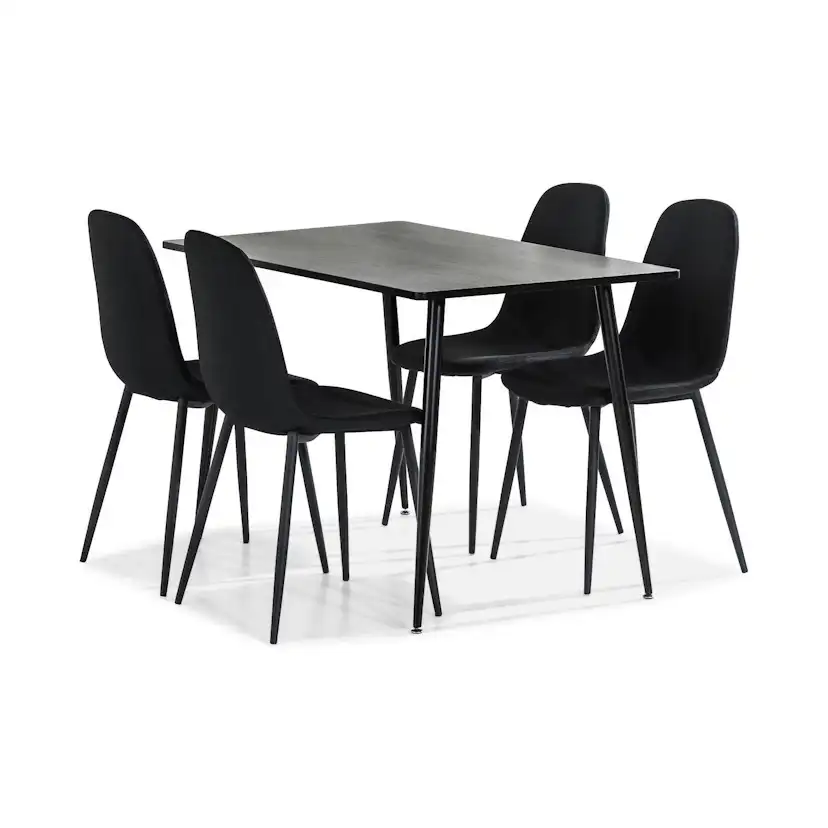 Matgrupp Basic Home Marcelen 120 cm med 4 Nibe Matstol