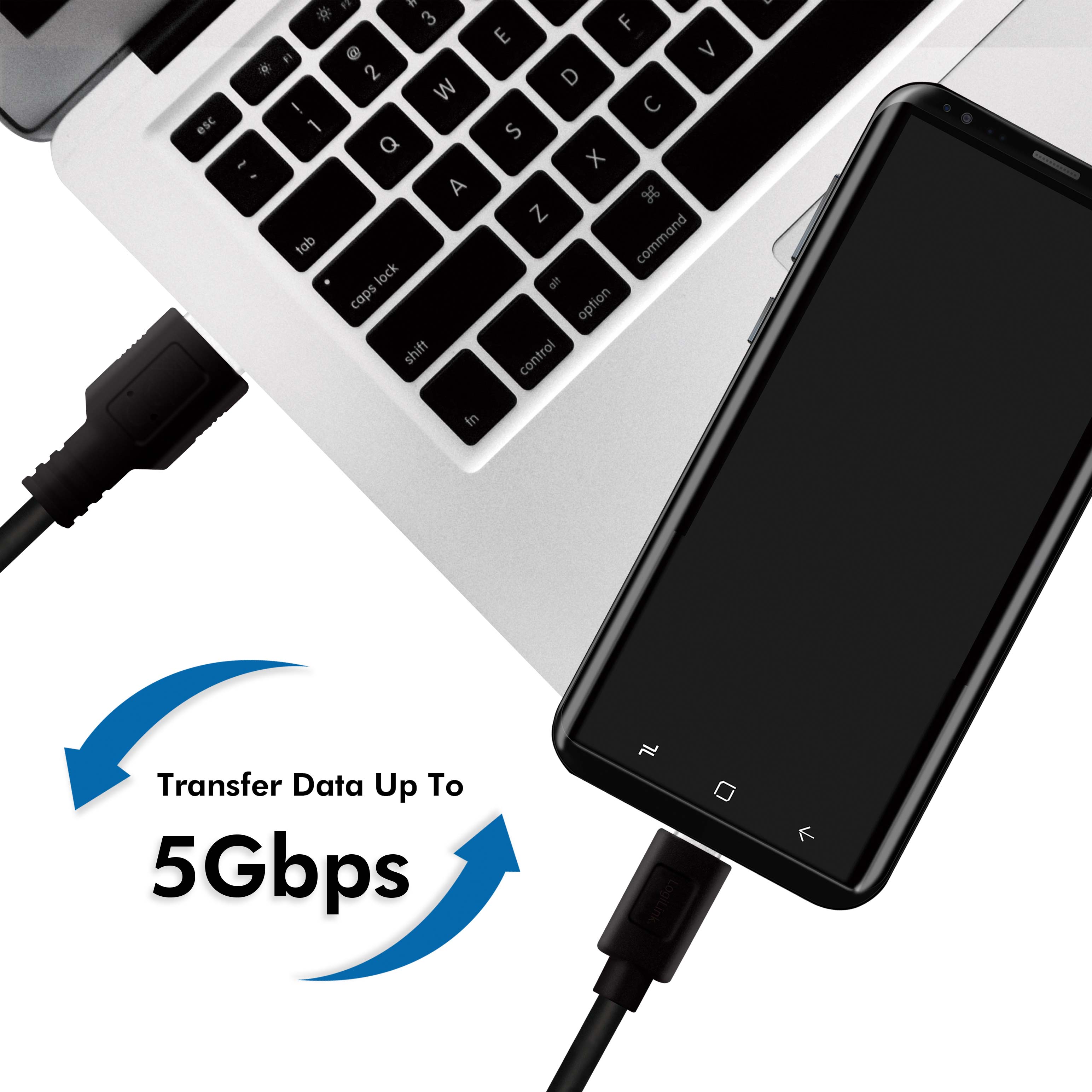 USB-C-kabel LogiLink USB 3.2 Gen1 15W 0,15 m