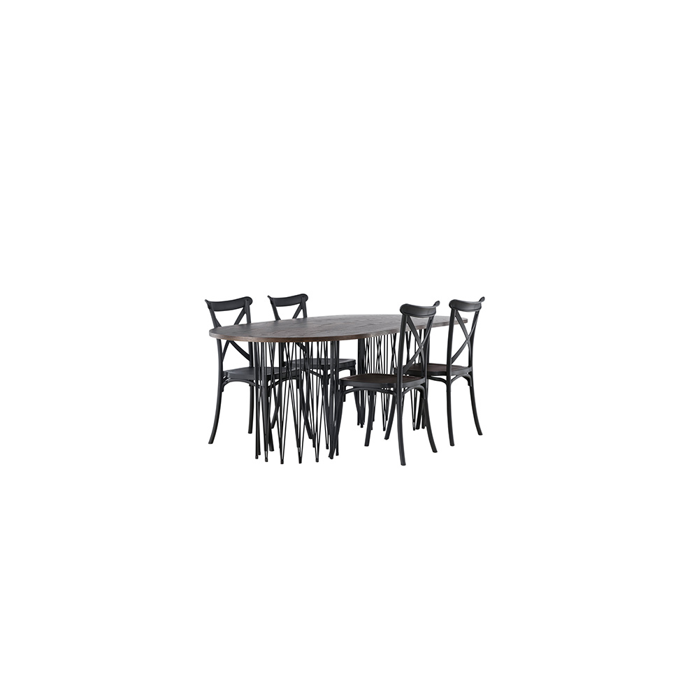 Matgrupp furniture/fashion Stone med 4 Crosett Stolar