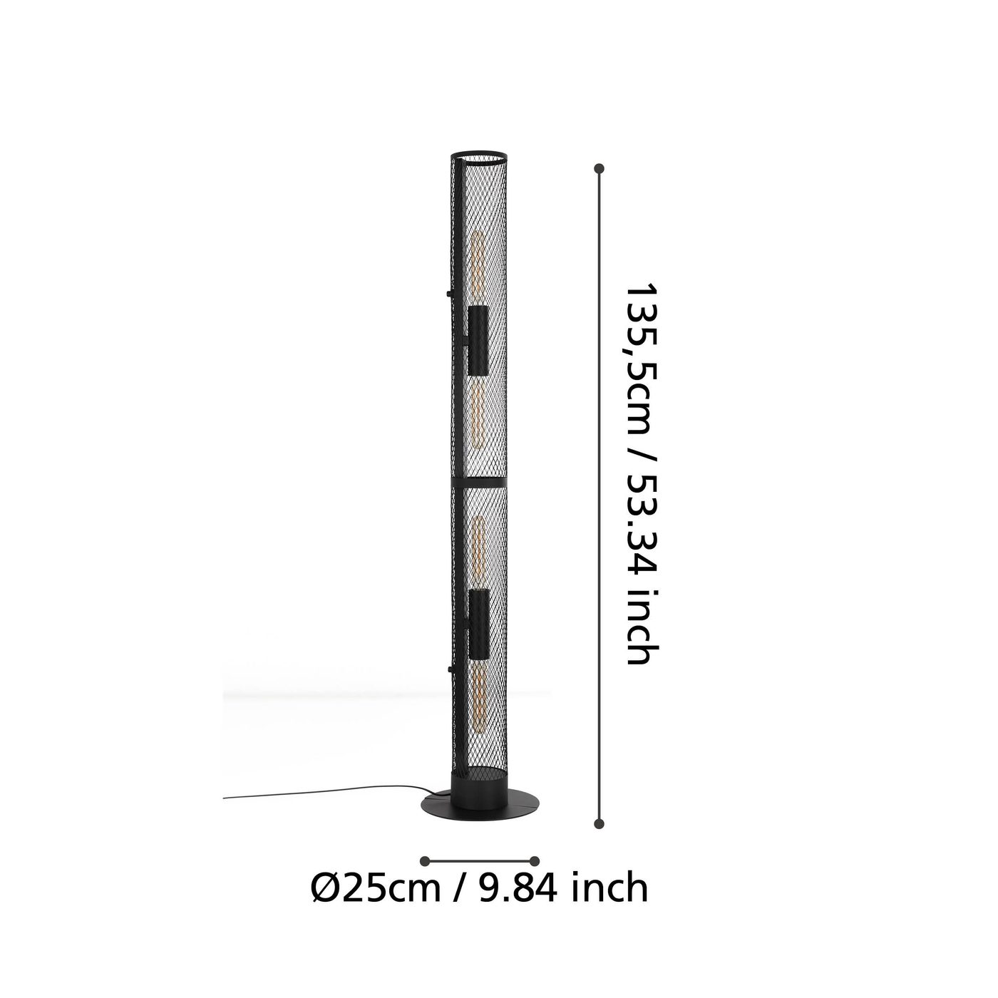 Golvlampa Eglo Redcliffe med 4 Lampor