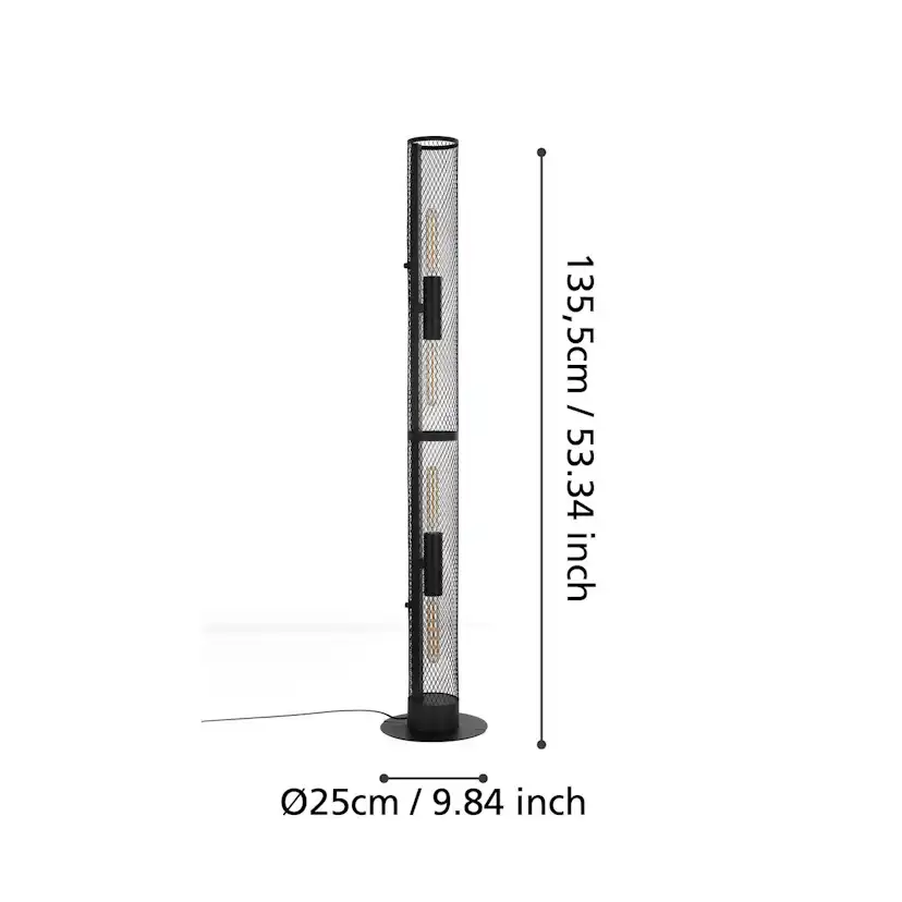 Golvlampa Eglo Redcliffe med 4 Lampor