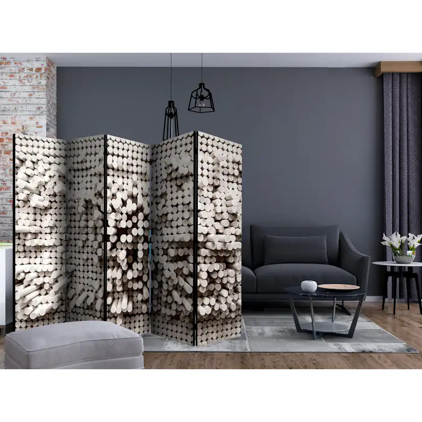 Rumsavdelare Skärmvägg Arkiio White Fortress II 225x172 cm