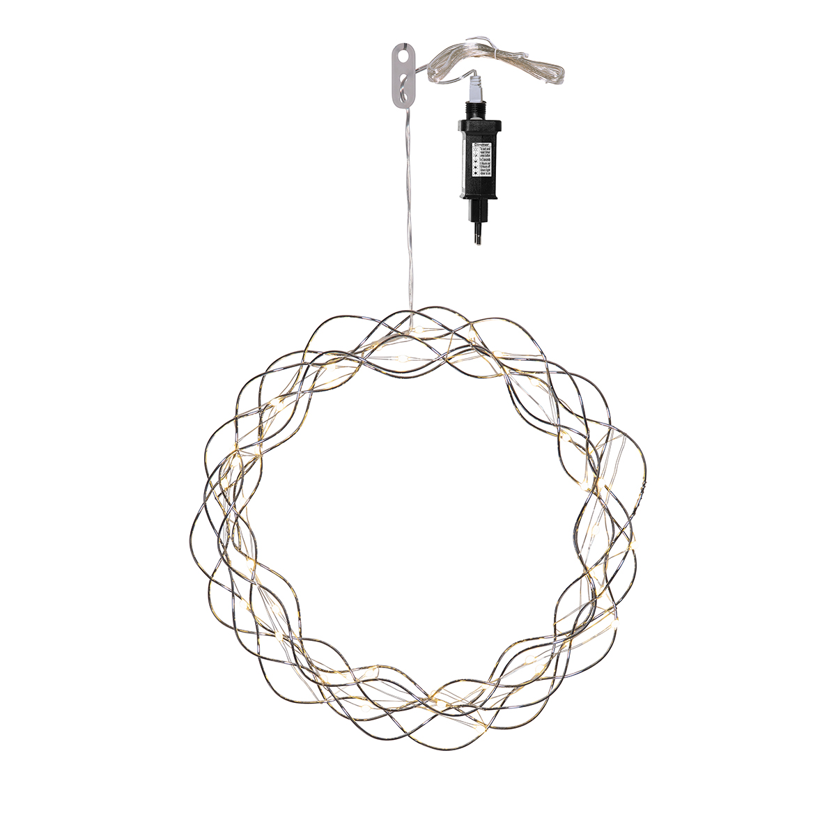 Hängande Dekoration Star Trading Curly Krans LED