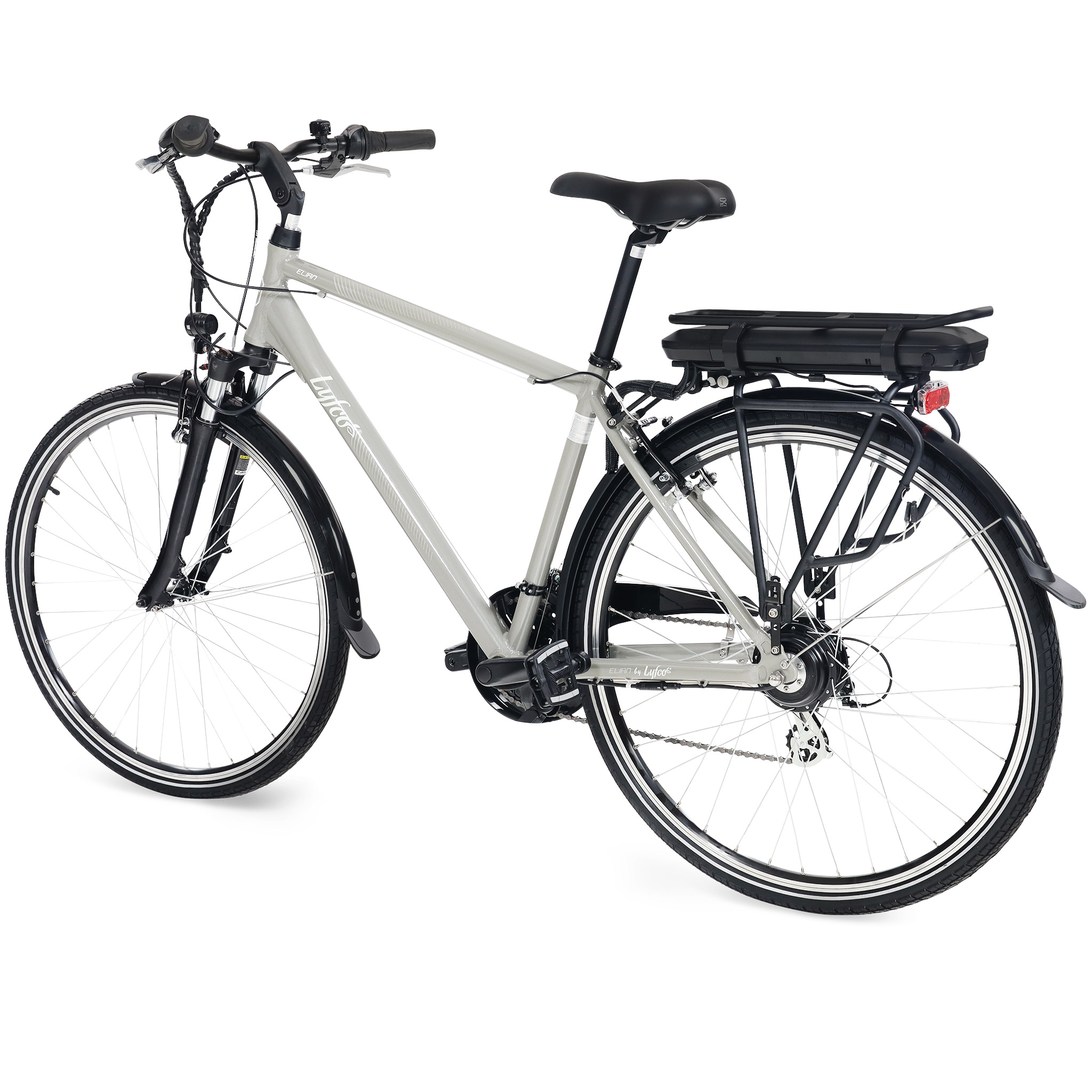 Elcykel Lyfco Herr 28" - Elian 10,4 Ah Silver