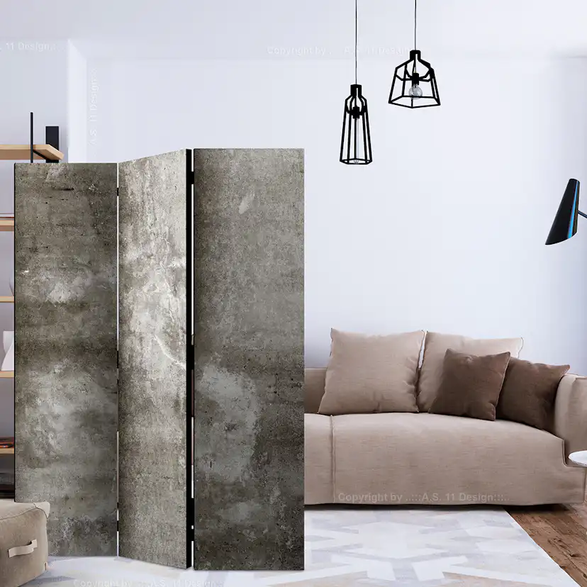 Rumsavdelare Skärmvägg Arkiio Cold Concrete 135x172 cm