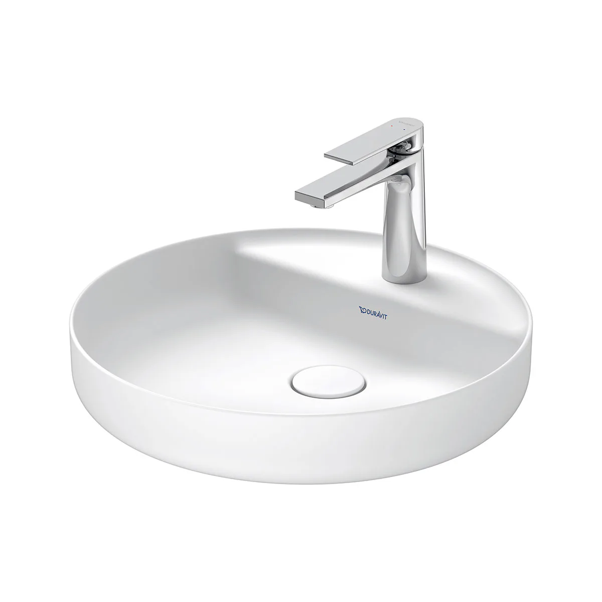 Tvättställ för placering på bänkskiva Vit Satin matt 460 mm Satin Vit