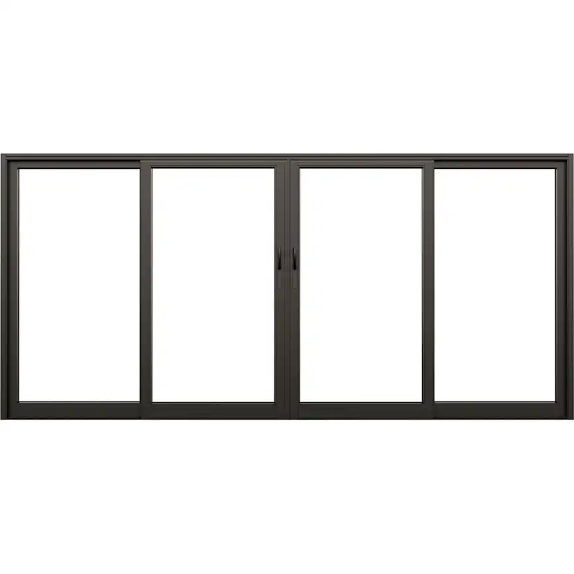 Parskjutdörr NorDan NTech Aluminium 4-Delad BlackLine Svart