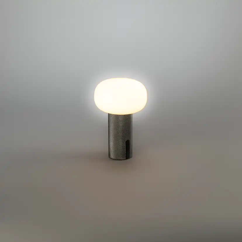 Portabel Lampa Gnosjö Konstsmide Antibes Mini Bordslampa USBxMatt Silver