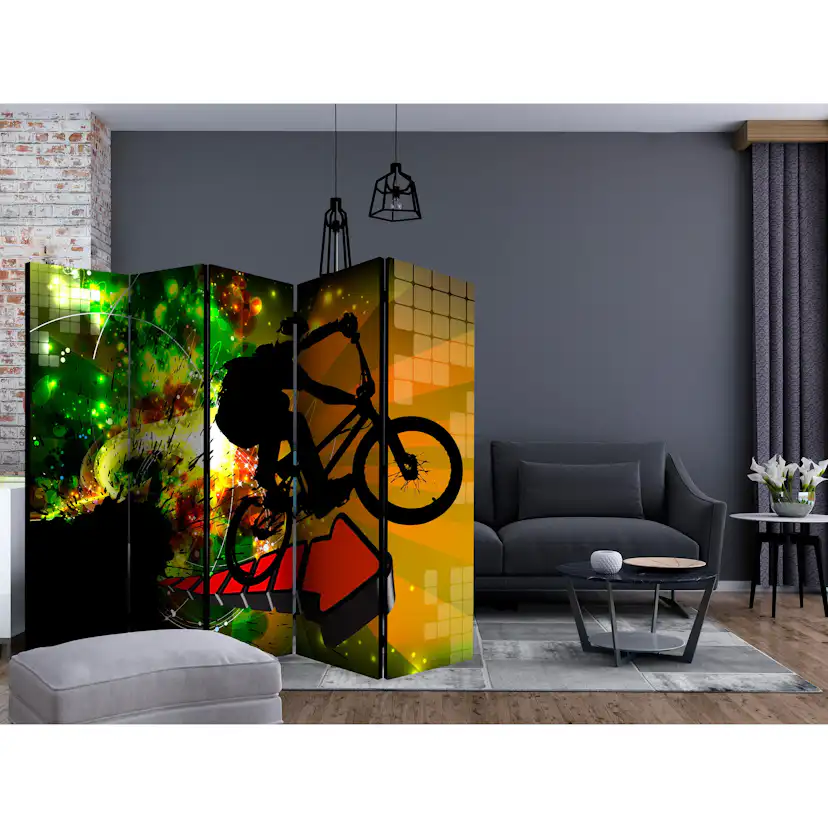 Rumsavdelare Skärmvägg Arkiio Bicycle Tricks II 225x172 cm