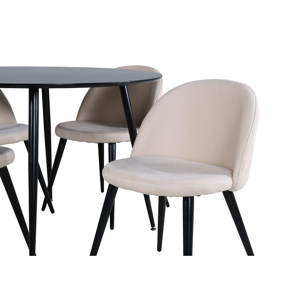 Matgrupp Venture Home Silvia med 4 Valentina Stitcthes Stolar Sammet