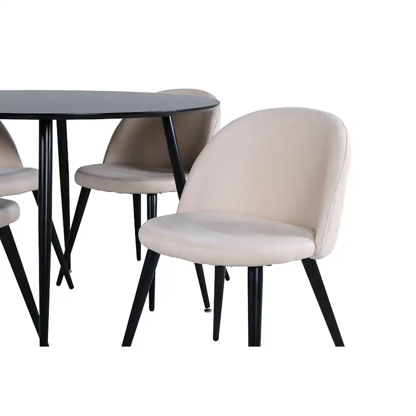 Matgrupp Venture Home Silvia med 4 Valentina Stitcthes Stolar Sammet