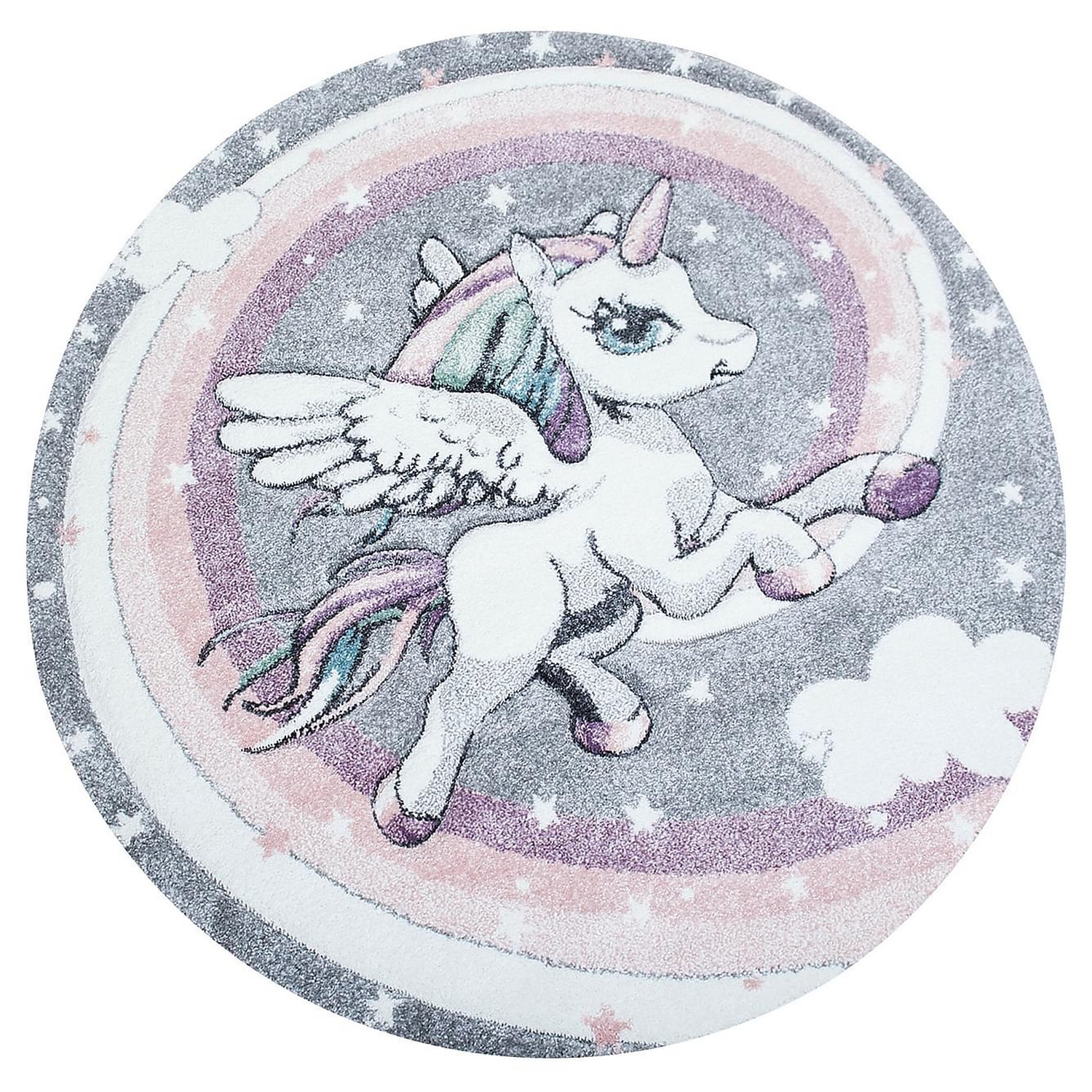 Barnmatta KM Carpets Atlas Unicorn Multi Rund