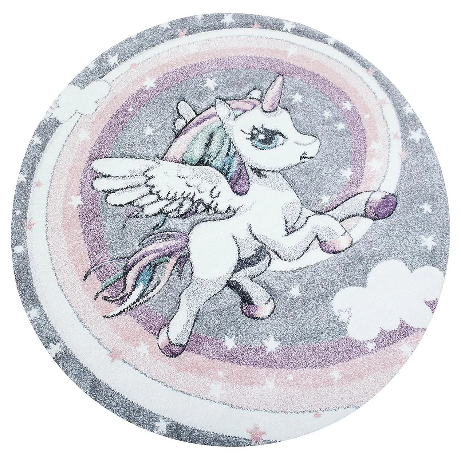 Barnmatta KM Carpets Atlas Unicorn Multi Rund