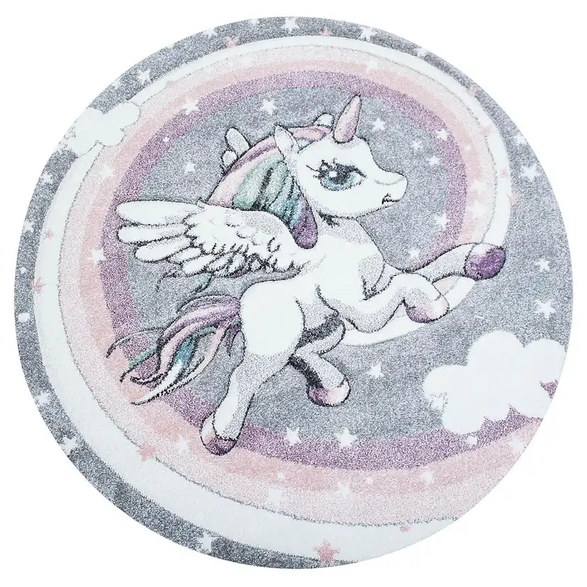 Barnmatta KM Carpets Atlas Unicorn Multi Rund