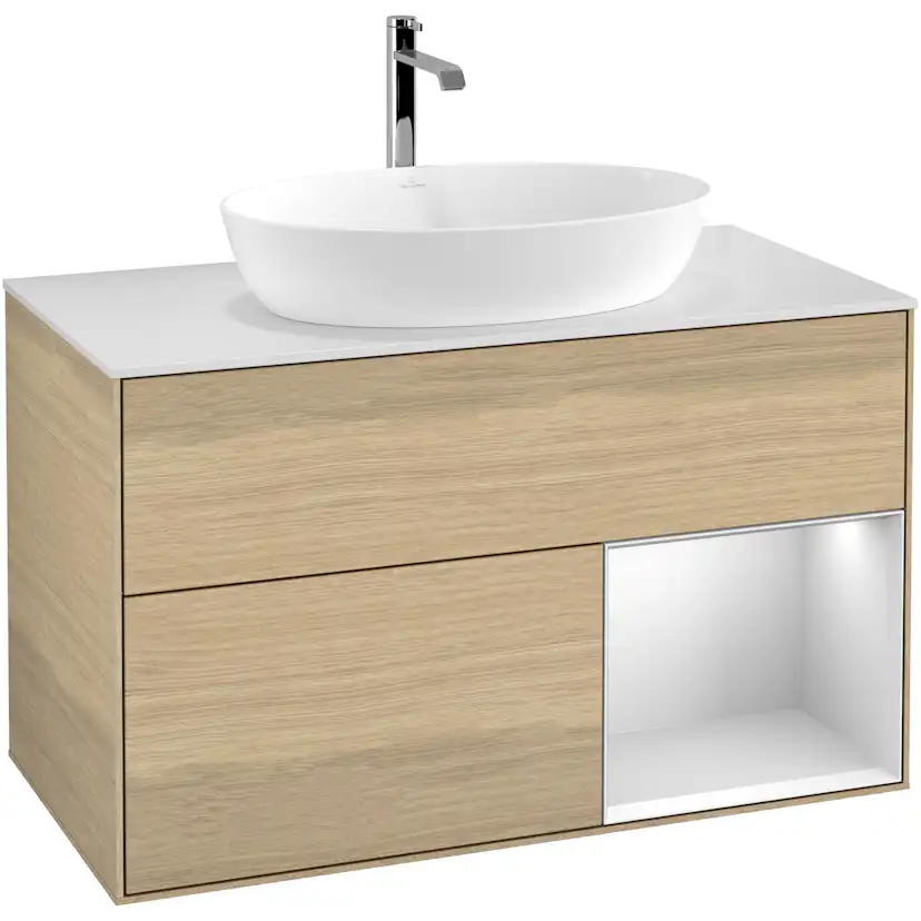 Tvättställsskåp Villeroy & Boch Finion med 2 Lådor Hylla och Bänkskiva för Fristående Tvättställ från Artis & Collaro