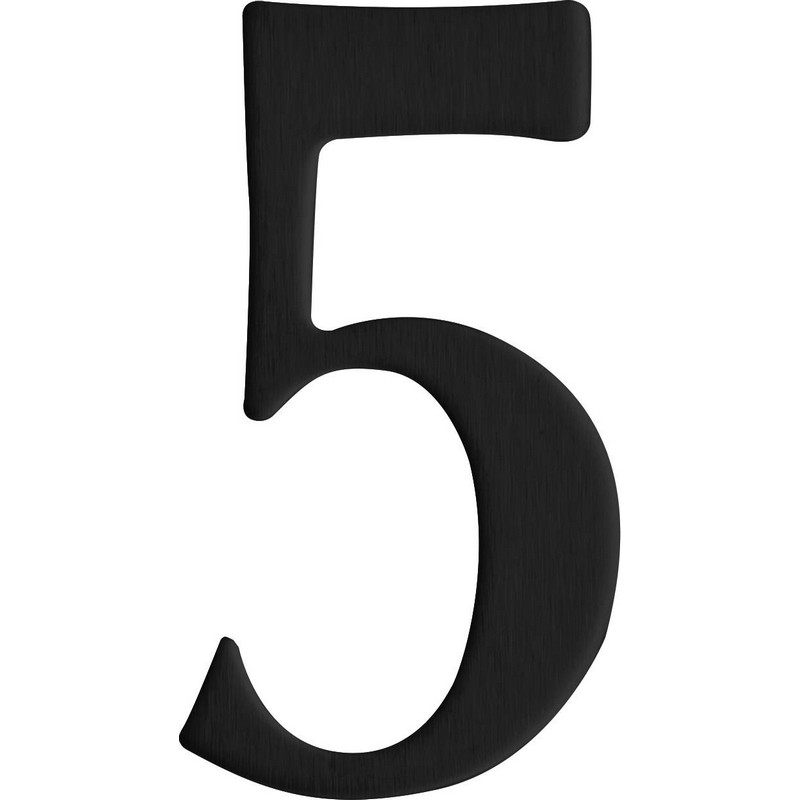 BREVLÅDESIFFRA 5 SVART Svart, 5
