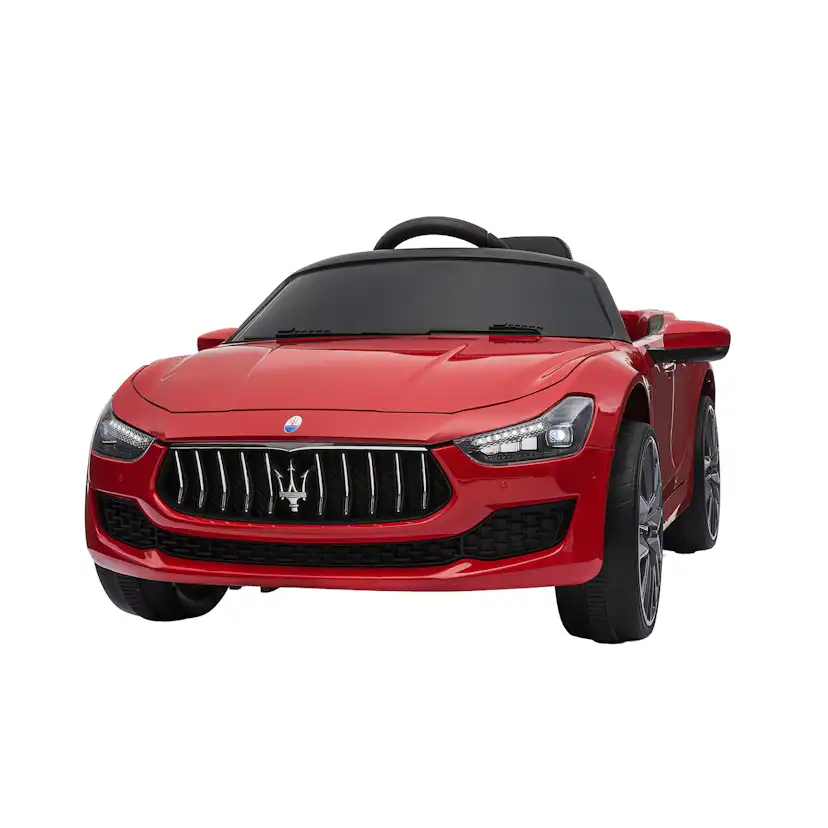 Elbil Nordic Play Maserati Ghibli 12V i Röd med LED-Ljus för Barn