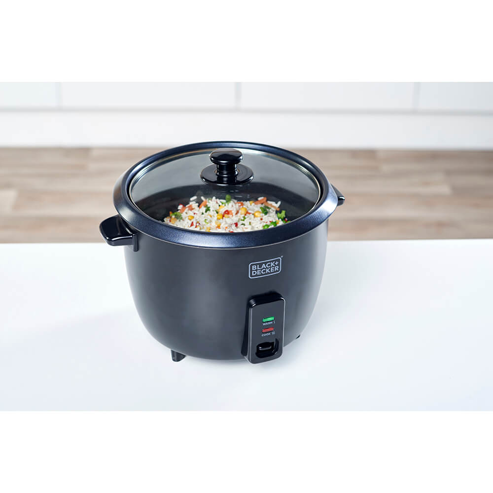 Riskokare Black+Decker 1,8 L Svart Inkl Tillbehör för Ångkokning