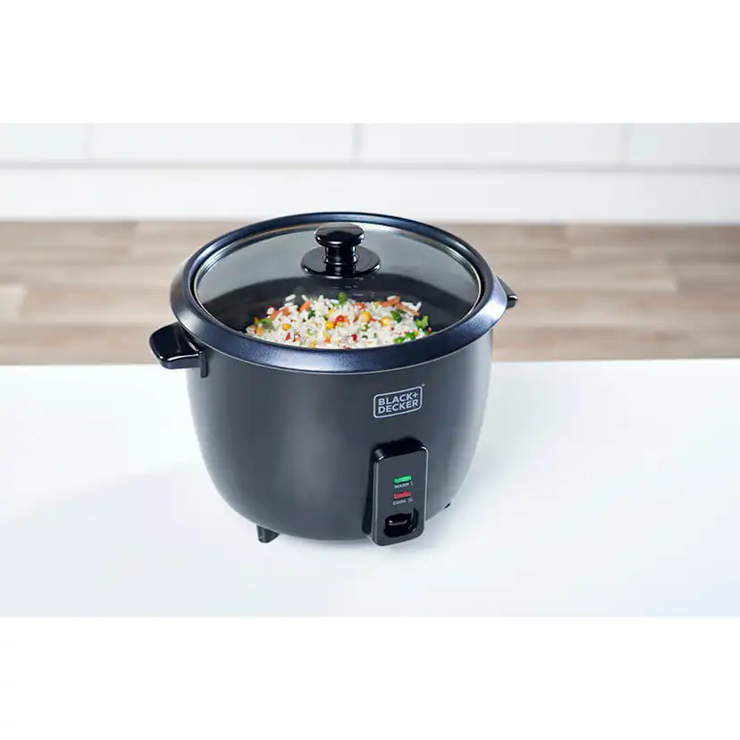 Riskokare Black+Decker 1,8 L Svart Inkl Tillbehör för Ångkokning