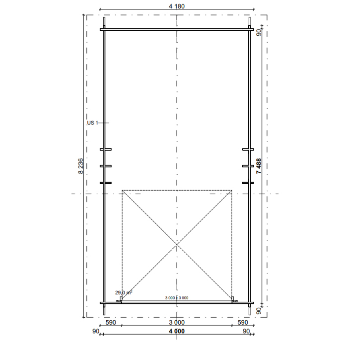 Husvagnsgarage LP Garden AT30T (29,9 m²)