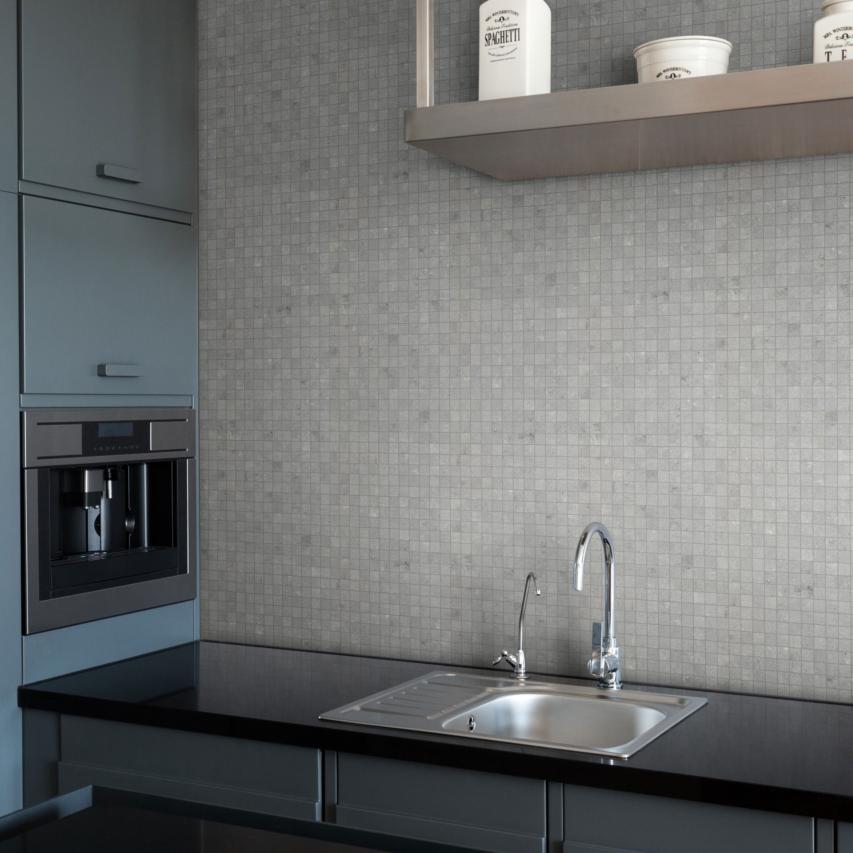 Klinkermosaik Arredo Archgres Grå 2,5x2,5 cm