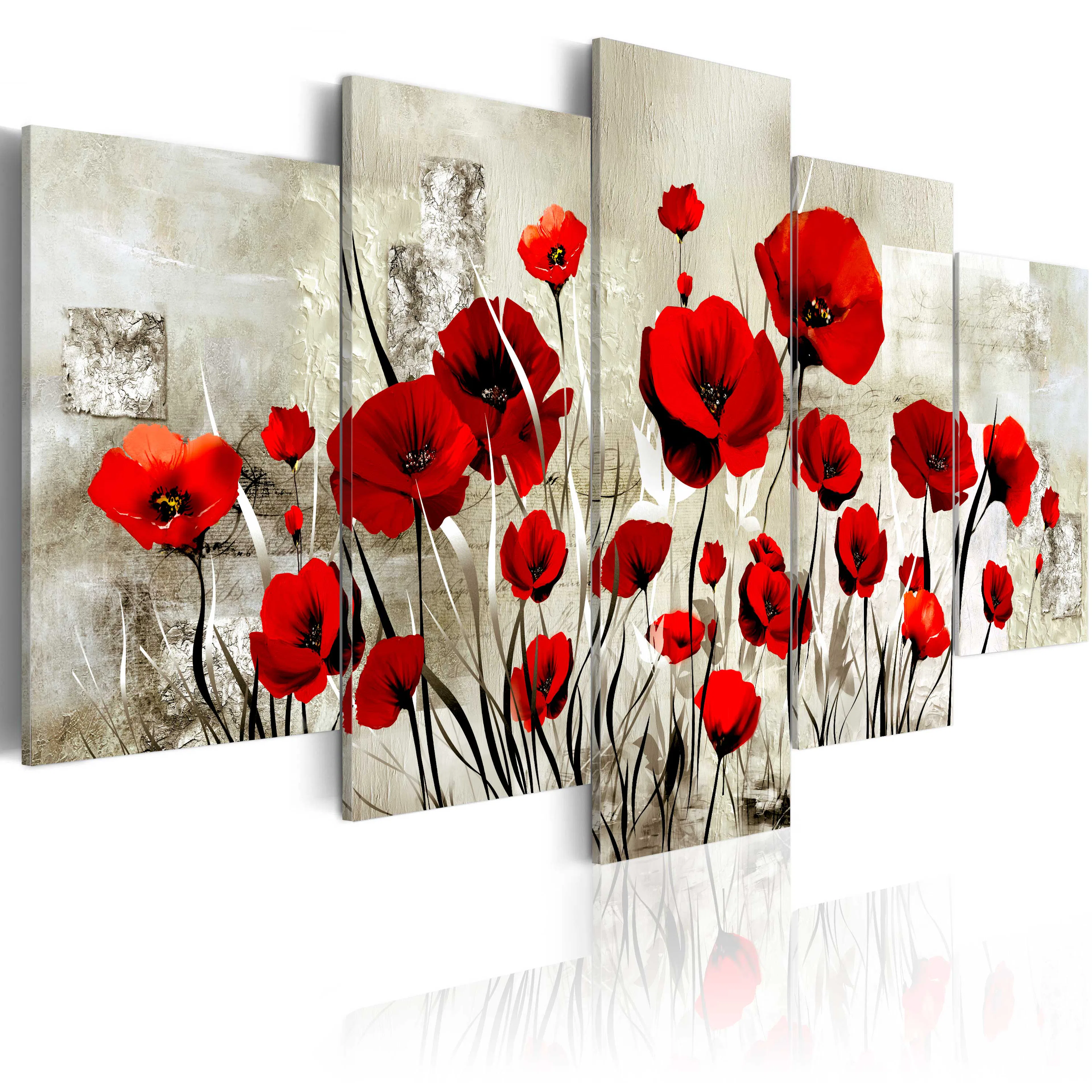 Foto på akryl - Scarlet Field [Glass] 100x50 Mått: 100x50 cm