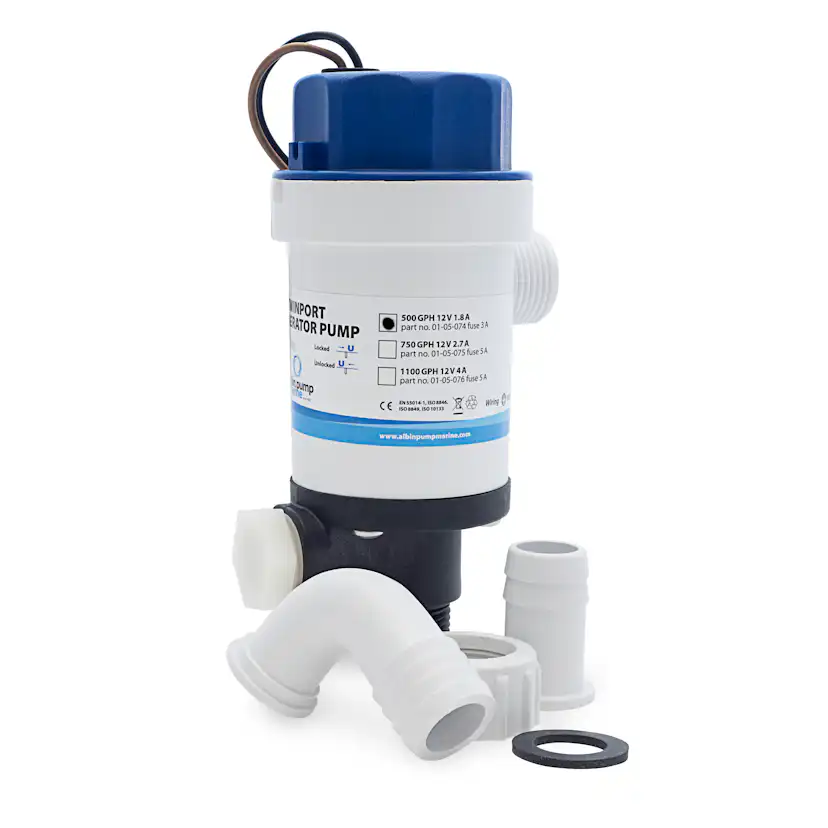 Pump Albin Group Marine Twinport Aerator 750 GPH 12V
