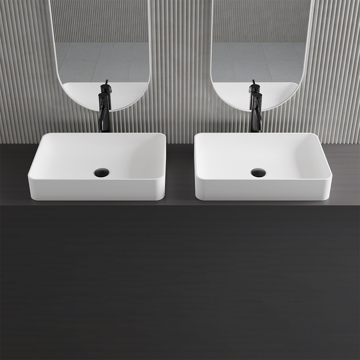Tvättställsblandare Scandtap Steel Wave High