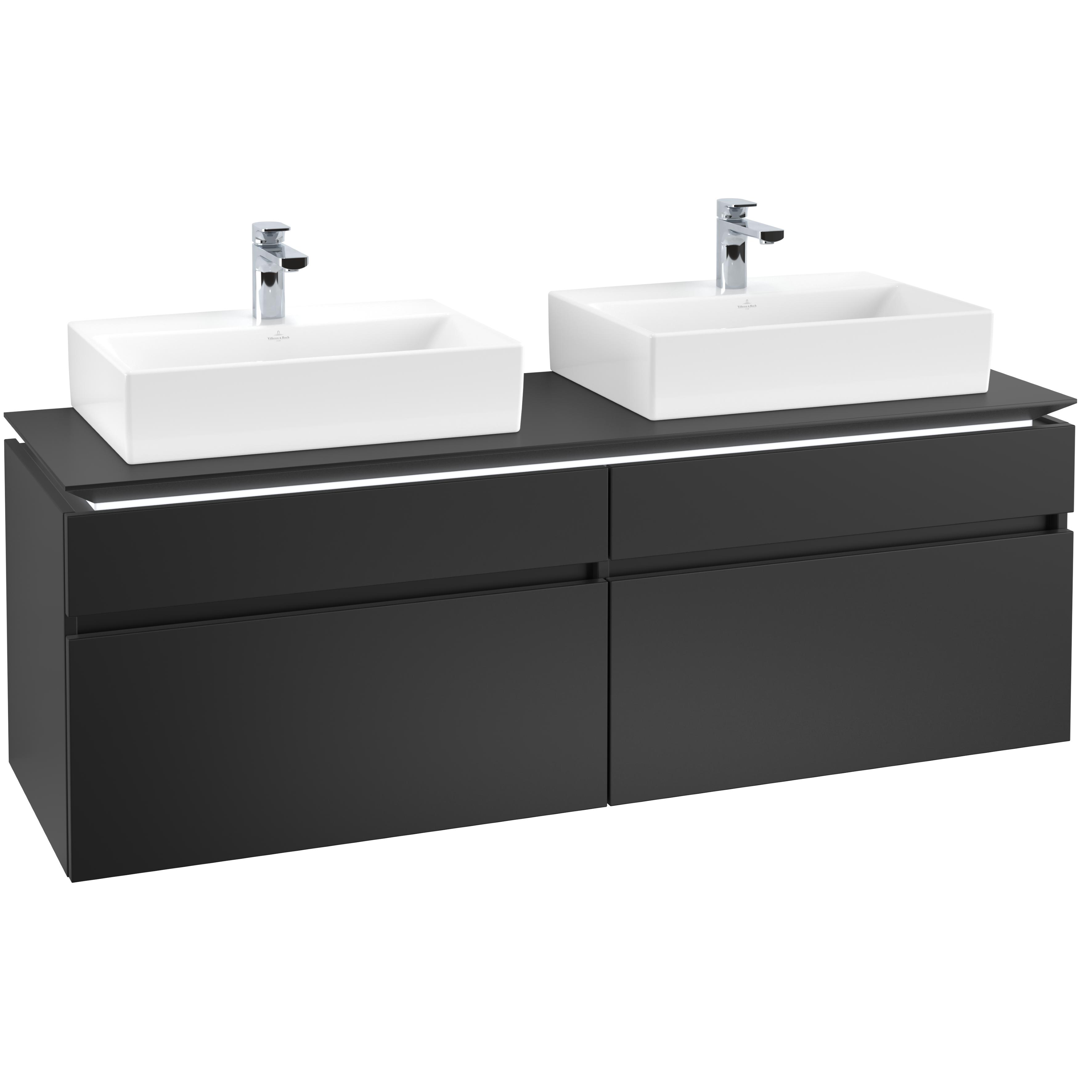 Tvättställsskåp Villeroy & Boch Legato 1600 med 4 Lådor för Två Tvättställ från Memento