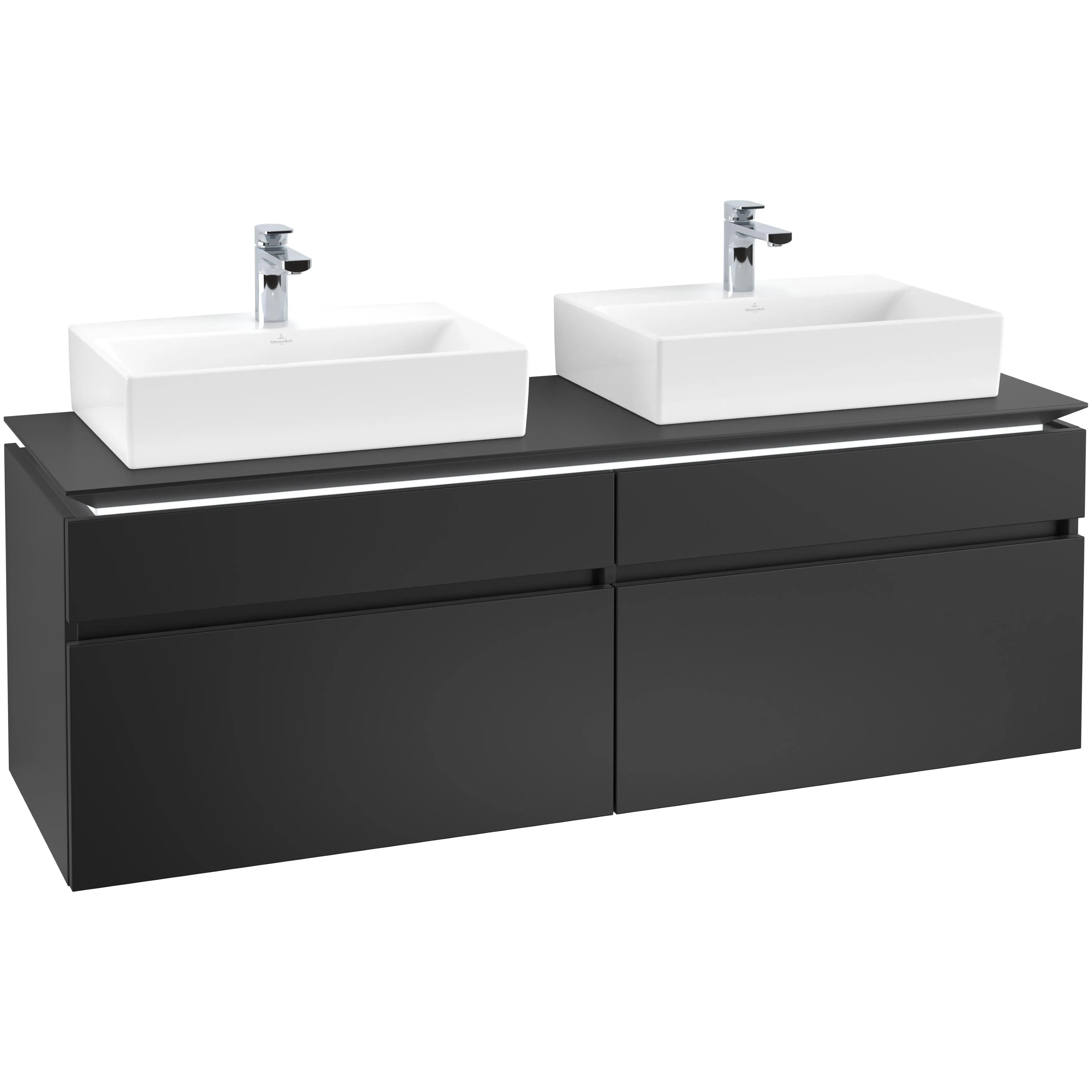 Tvättställsskåp Villeroy & Boch Legato 1600 med 4 Lådor för Två Tvättställ från Memento
