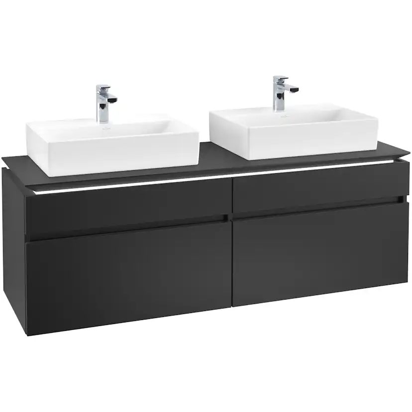 Tvättställsskåp Villeroy & Boch Legato 1600 med 4 Lådor för Två Tvättställ från Memento