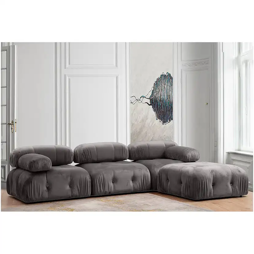 Soffa In Living Bengul 3-sits med Divan/Fotpall